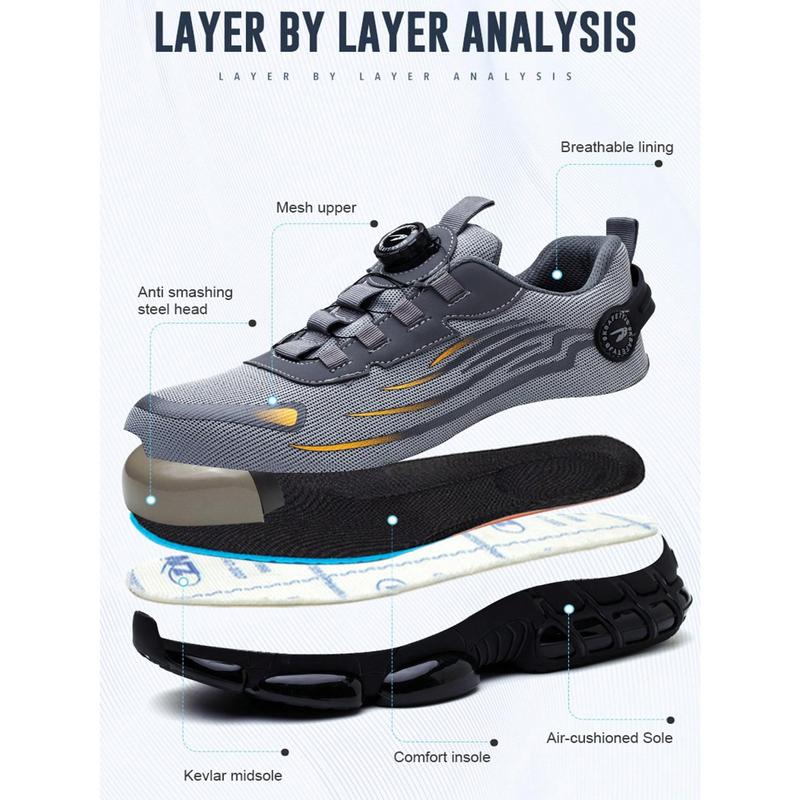 Unisex Anti-Smash Safety Work Boots with Steel Toe Cap