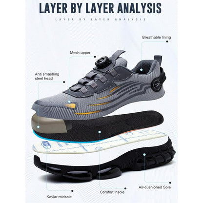 Unisex Anti-Smash Safety Work Boots with Steel Toe Cap